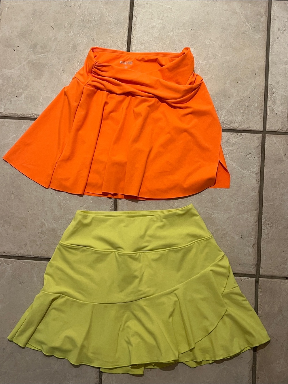 Women’s Skater Skirt — Orange and Lime by G4Free